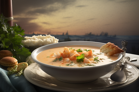 Creamy Shrimp & Crab Bisque or Vegetable Pumpkin Soup