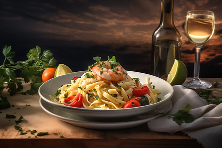Sauvignon Shrimp Rasta Pasta